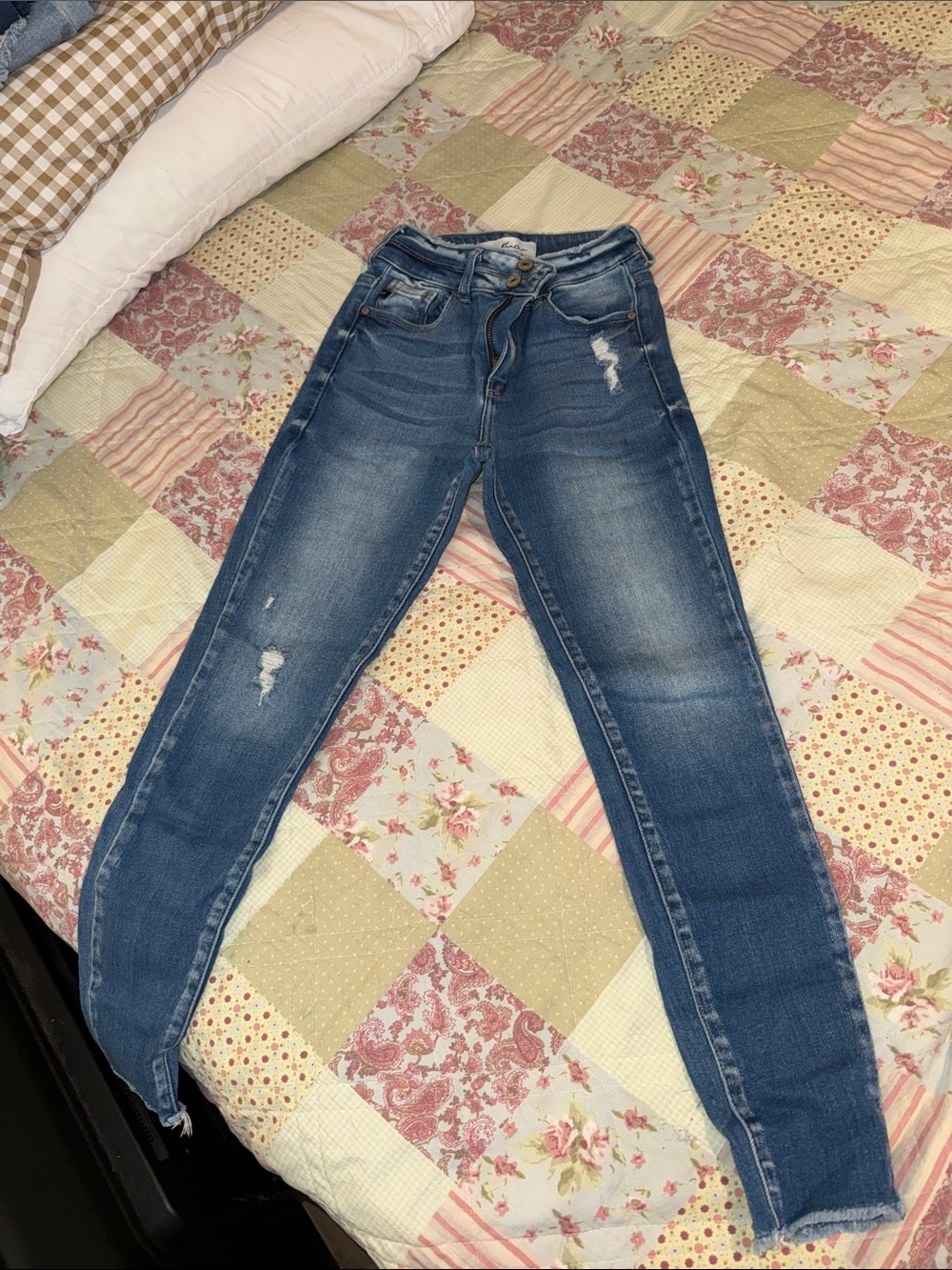 KanCan Medium Blue Distressed Skinny Jeans
